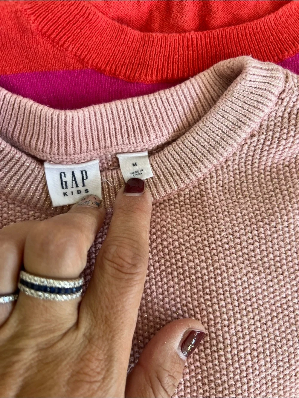 4 Crewneck Sweaters gap all size 8 girls